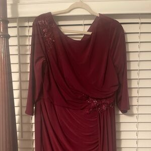 Womens Garnet Evening Dress